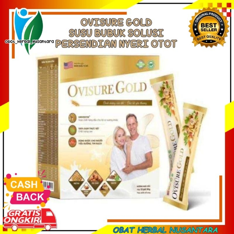 

OVISURE GOLD MILK Asli 100% Original (12 saset) 1 Box SUSU OBAT TULANG DAN SENDI YG SEHAT 100% USA Ovisure Gold Milk Sachet Susu Kesehatan Tulang Sendi Mencegah Osteoporosis Pengeroposan Tulang Susu Ovisure Gold Protein Kacang Nabati Alami HALAL