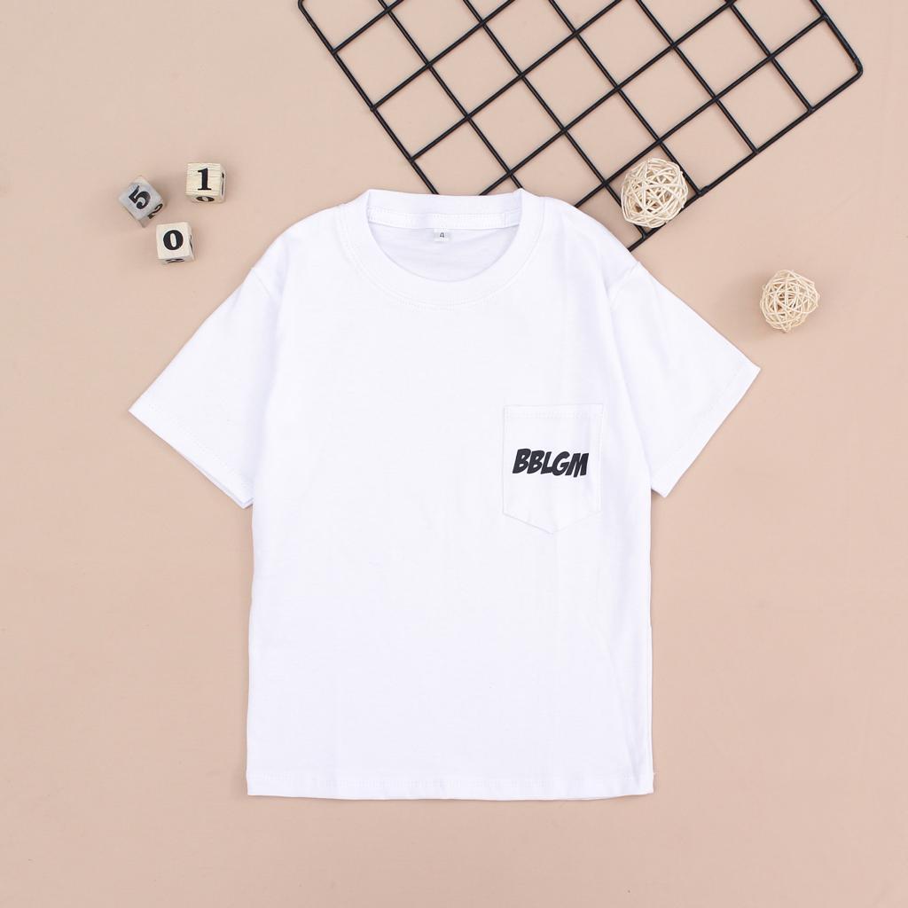 KAOS POLOS - Kaos Anak Laki-laki Warna putih  Atasan Anak 1-5 Tahun Baju Anak Laki-laki