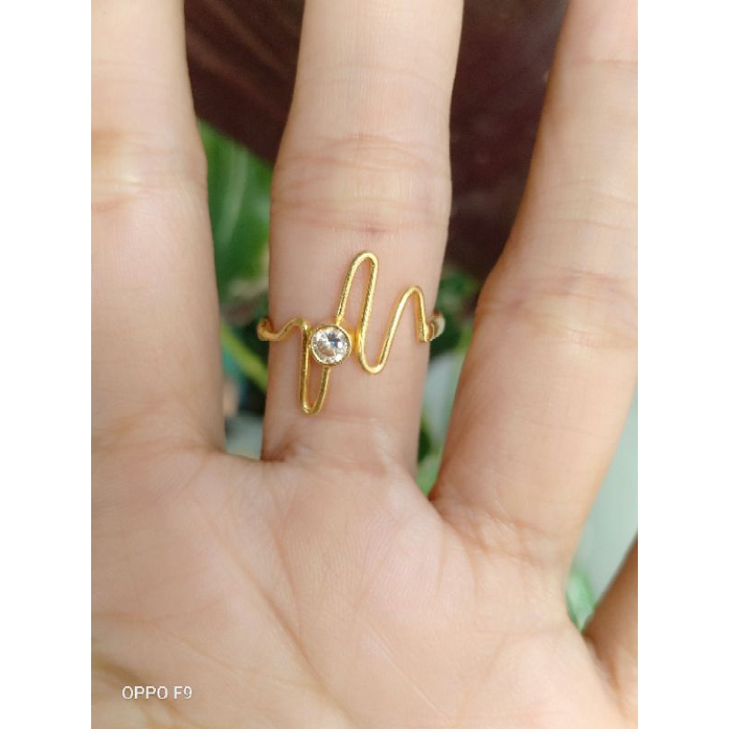 cincin perak asli 925 lapis emas 22karat