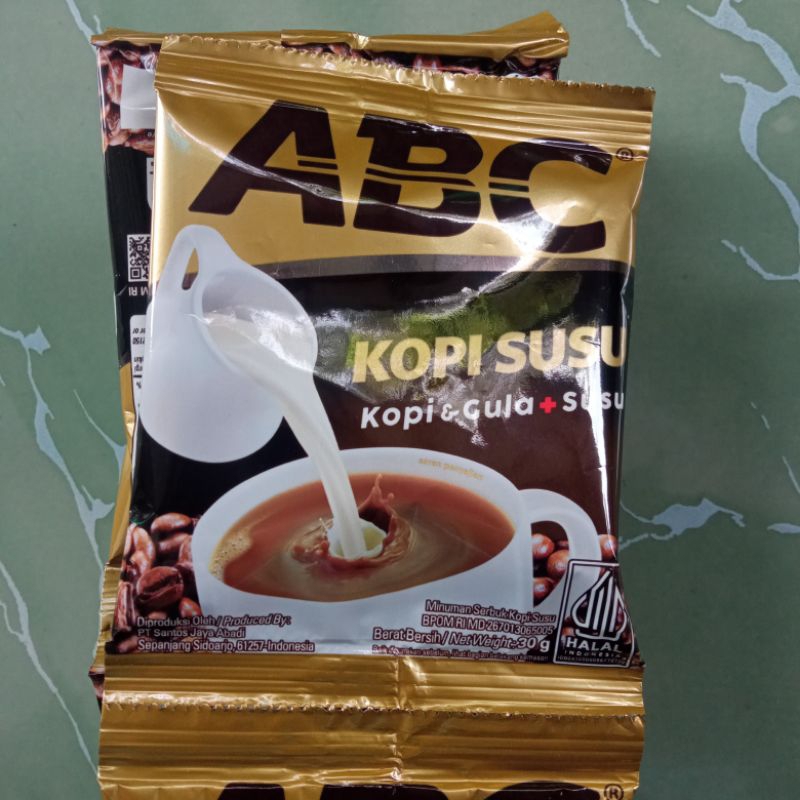 

kopi susu ABC 1 renceng isi 10 bks