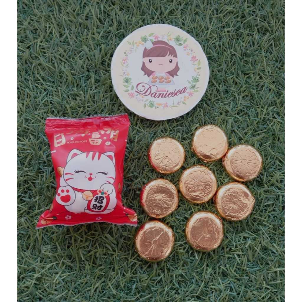 

.IM07-Angpau Imlek isi coklat koin emas Sincia CNY ( ds bgr )