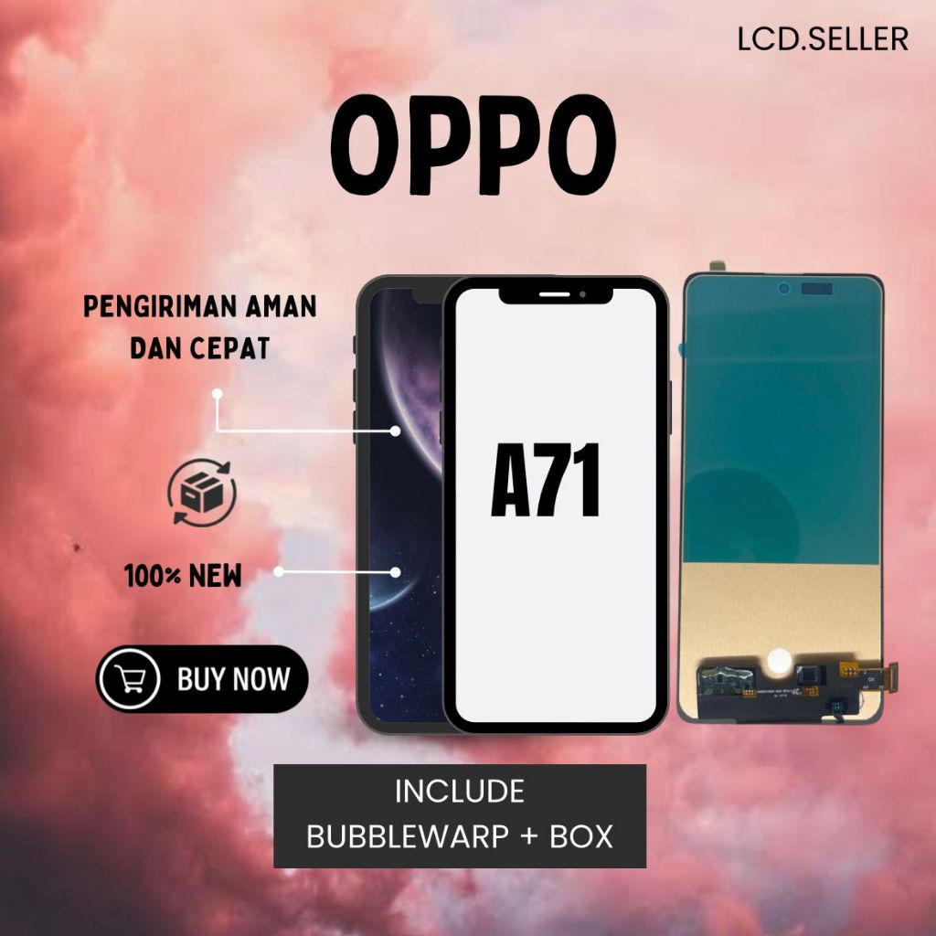 LCD FULLSET TOUCHSCREEN OPPO A71 ORIGINAL