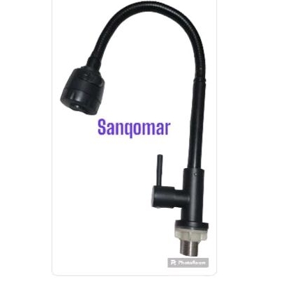 Keran fleksibel hitam.model angsa.keran air