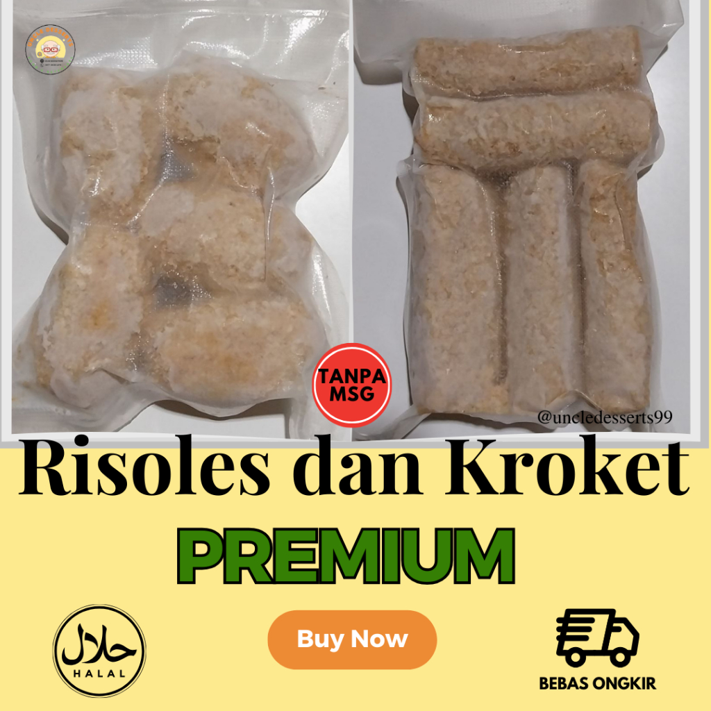 (FROZEN) 10 pcs Risoles Ragout Ayam & Kroket Kentang Ayam / Vegetarian Risol Rogut PREMIUM