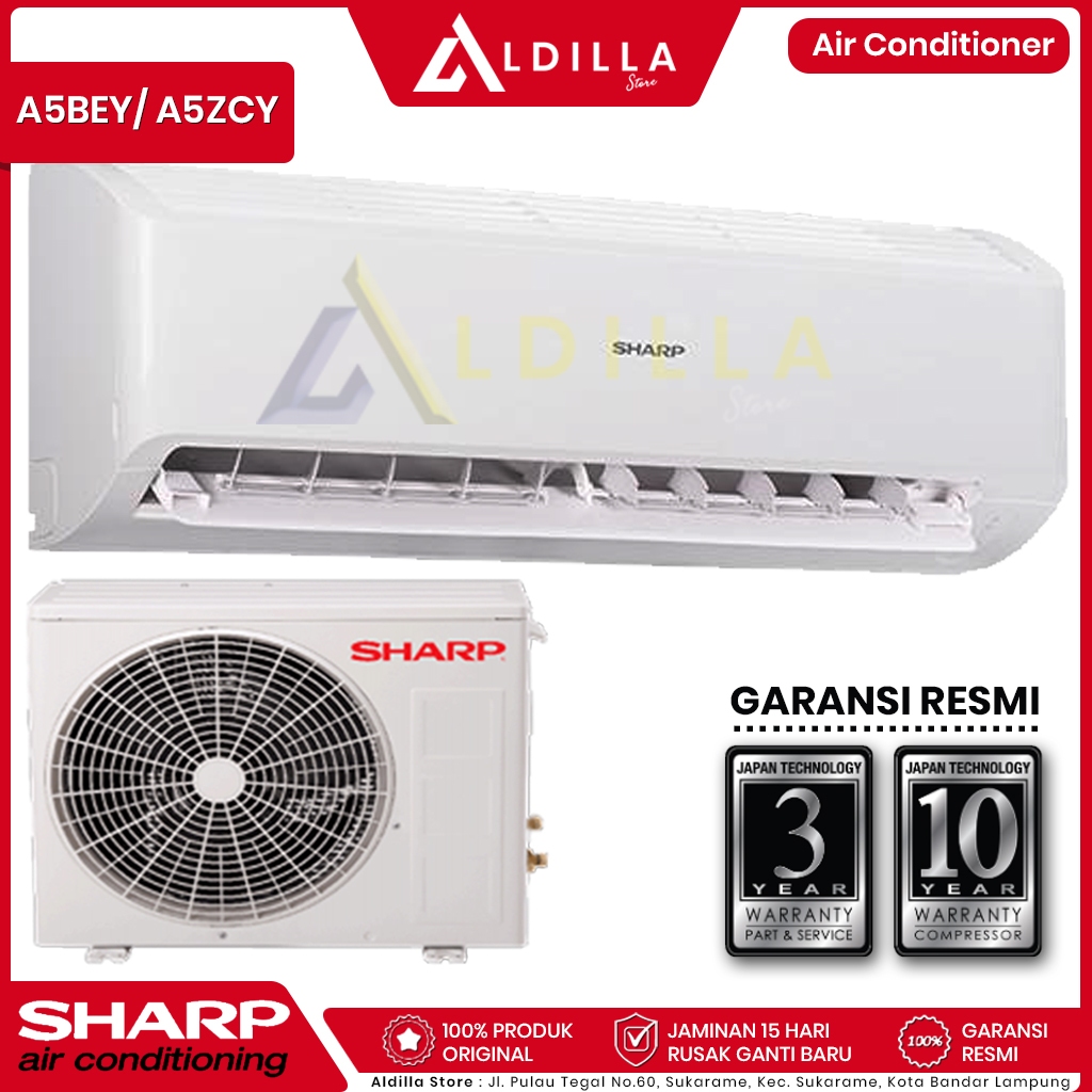 AC SHARP LOW WATT 1/2 PK A05ZCY/BEY BERGARANSI