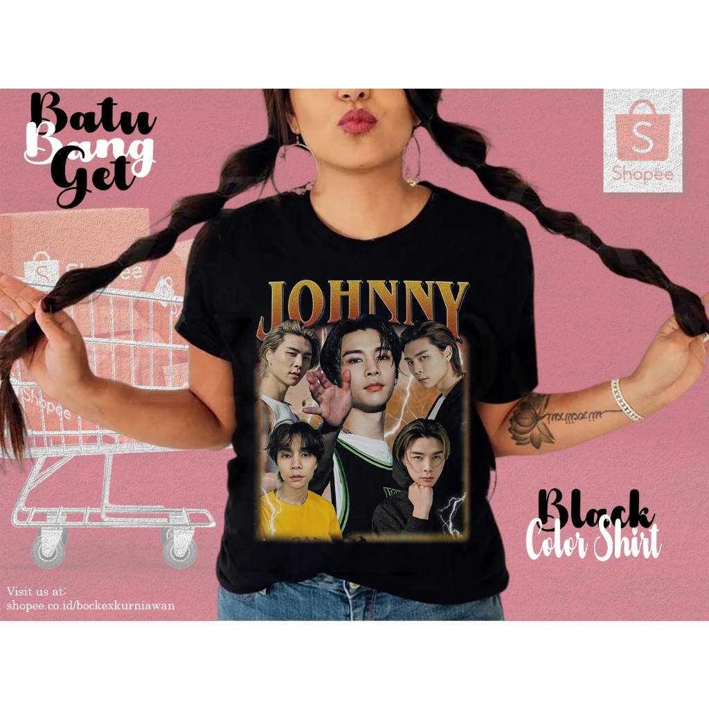 Johnny NCT 127 T-shirt | K-pop T-shirt | Kaos Acid Wash Oversized