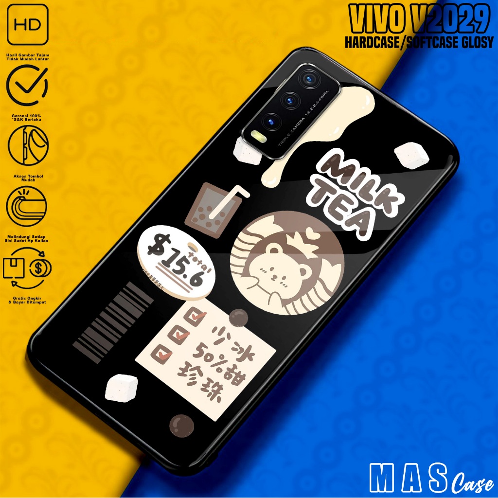 Case VIVO V2029 - Casing Hp VIVO V2029 ( Starbk ) Silikon Hp VIVO V2029 - Softcase Glass Kaca - Kond