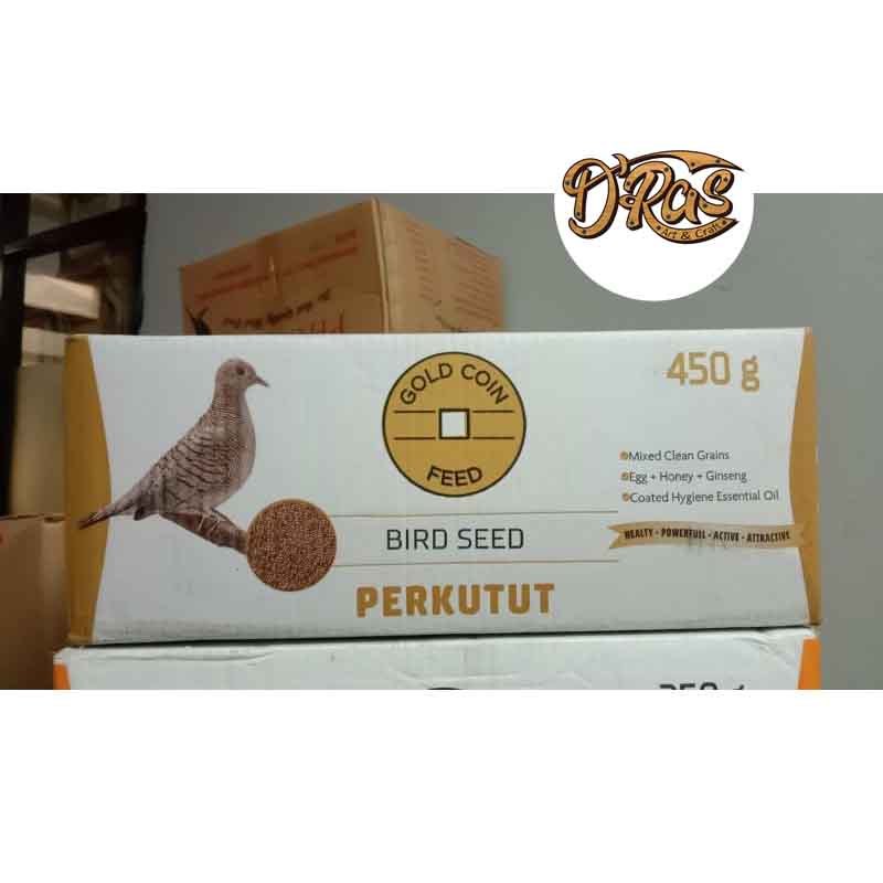 1 dus gold coin perkutut 450g isi 20pcs