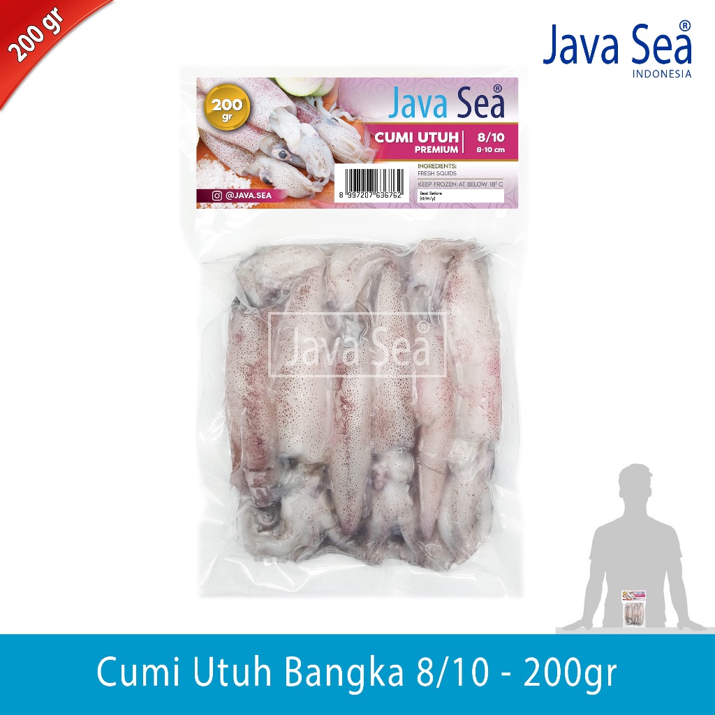 

Cumi Utuh 8/10 pack 200gr Java Sea