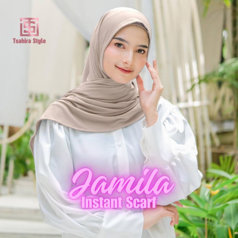 Jamila Instant Scarf by Tsahira Hijab Instant Jumbo Non Pet Bergo Pashimna Instant