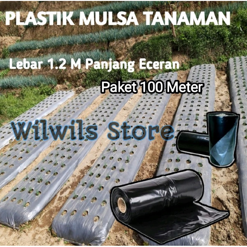 Plastik Mulsa Hitam Perak Lebar 1,2 Meter Panjang 100 Meter
