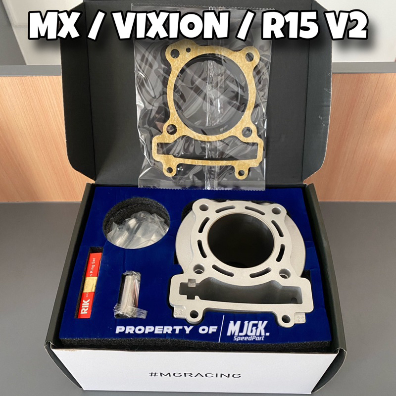 Blok Piston Sirip MG Racing MX / Vixion 62,63,65,68 Ceramic