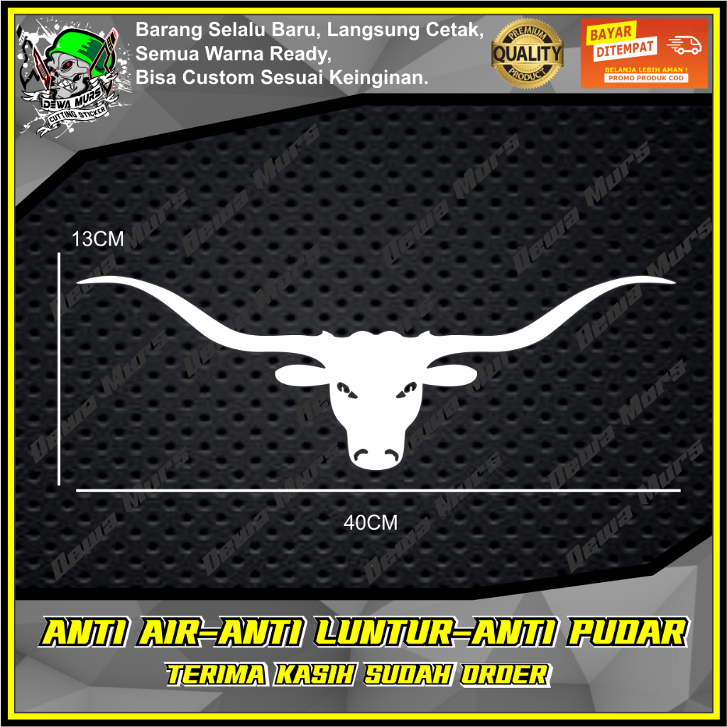 Cutting Sticker KEPALA BANTENG polos