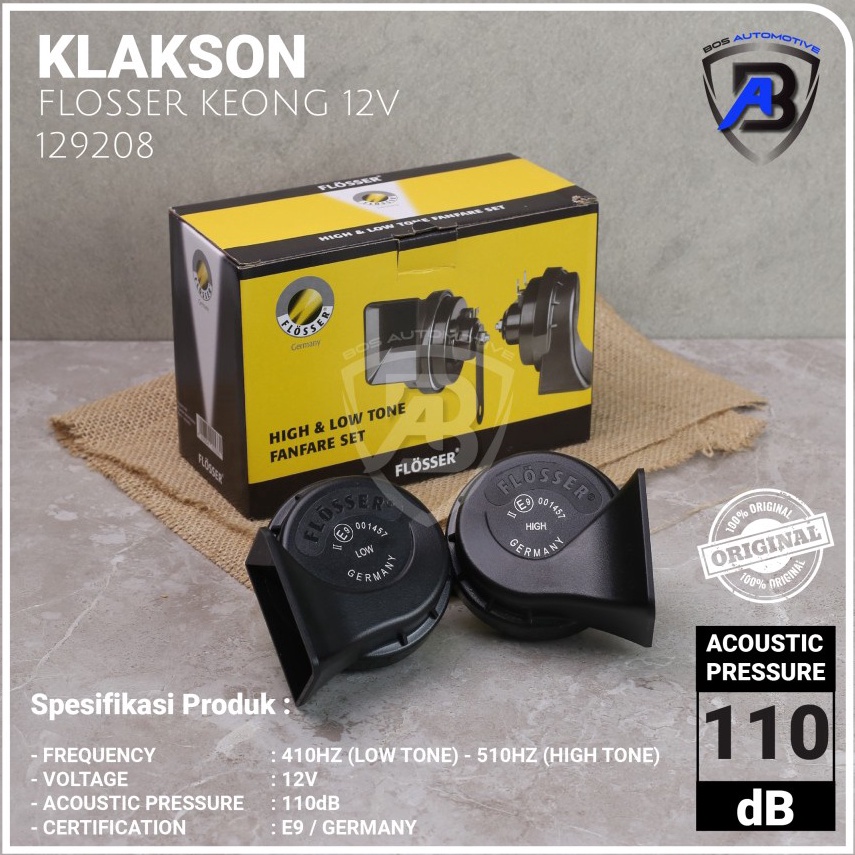 fJ FLOSSER FER Klakson BMW Keong Mobil Motor 12v Germany Original