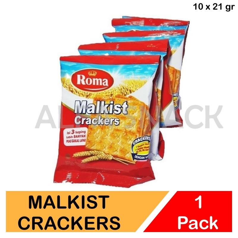 

Roma Malkist Crackers Kemasan Renceng 10 x 22 gram