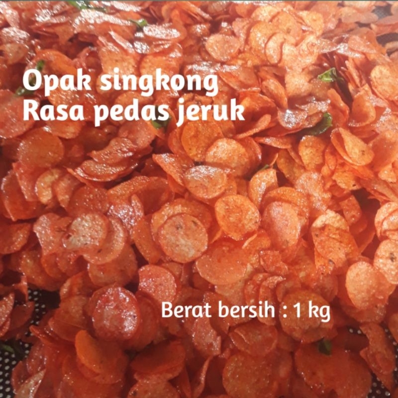 

makanan cemilan pedas opak singkong pedas jeruk 1 kg - opak singkong wonosobo pedas manis