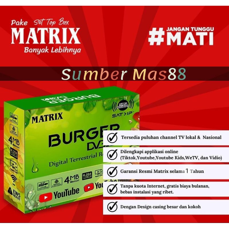 SET TOP BOX MATRIX BURGER