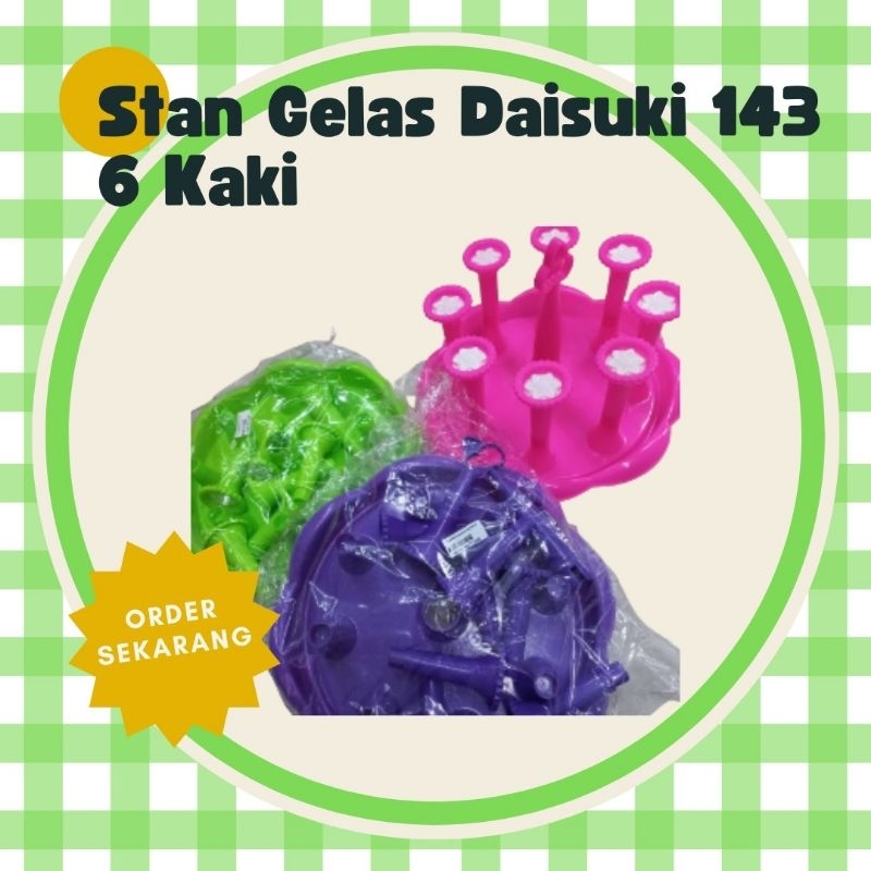 MURAH  Tatakan Gelas berdirinya Plastik / Stand Gelas Daisuki 143 6 kaki