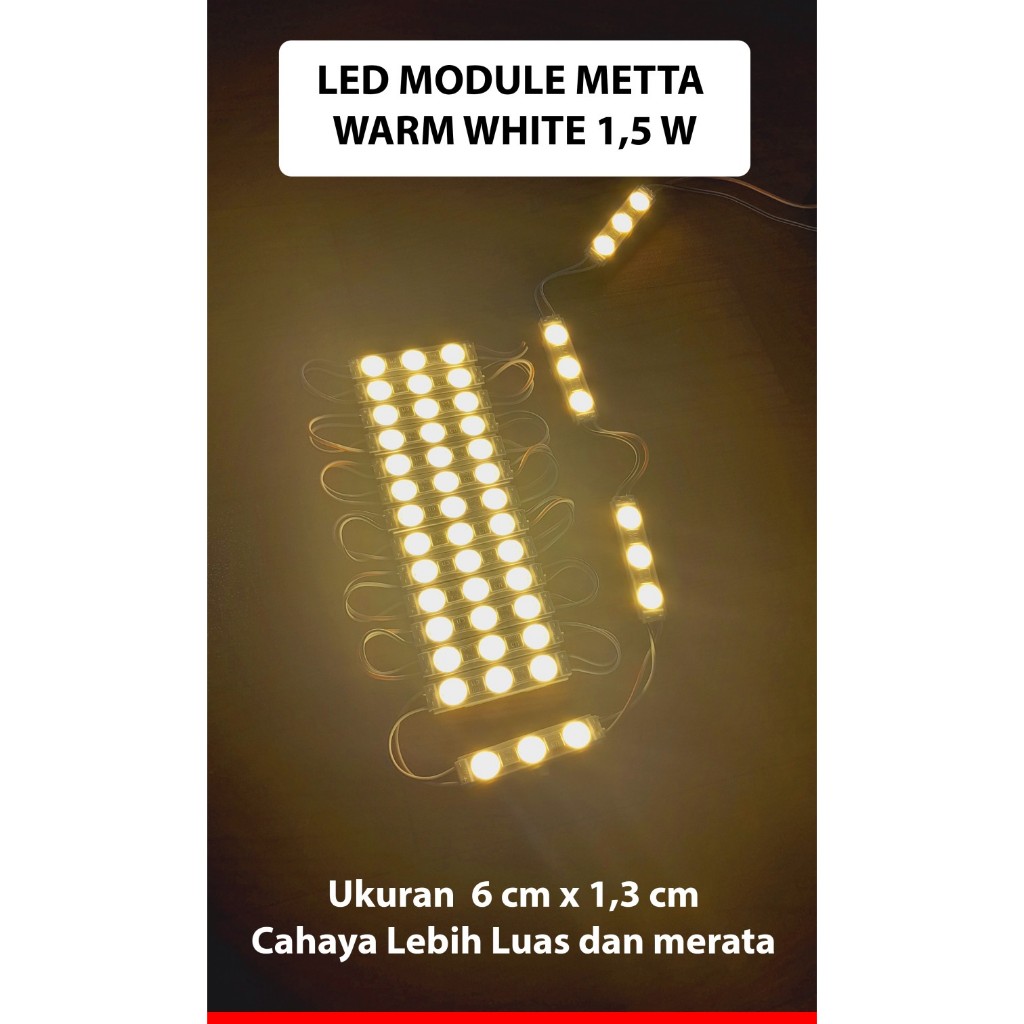 Led module 3 mata super bright 1,5 w smd 2835 ip 65 Warm White