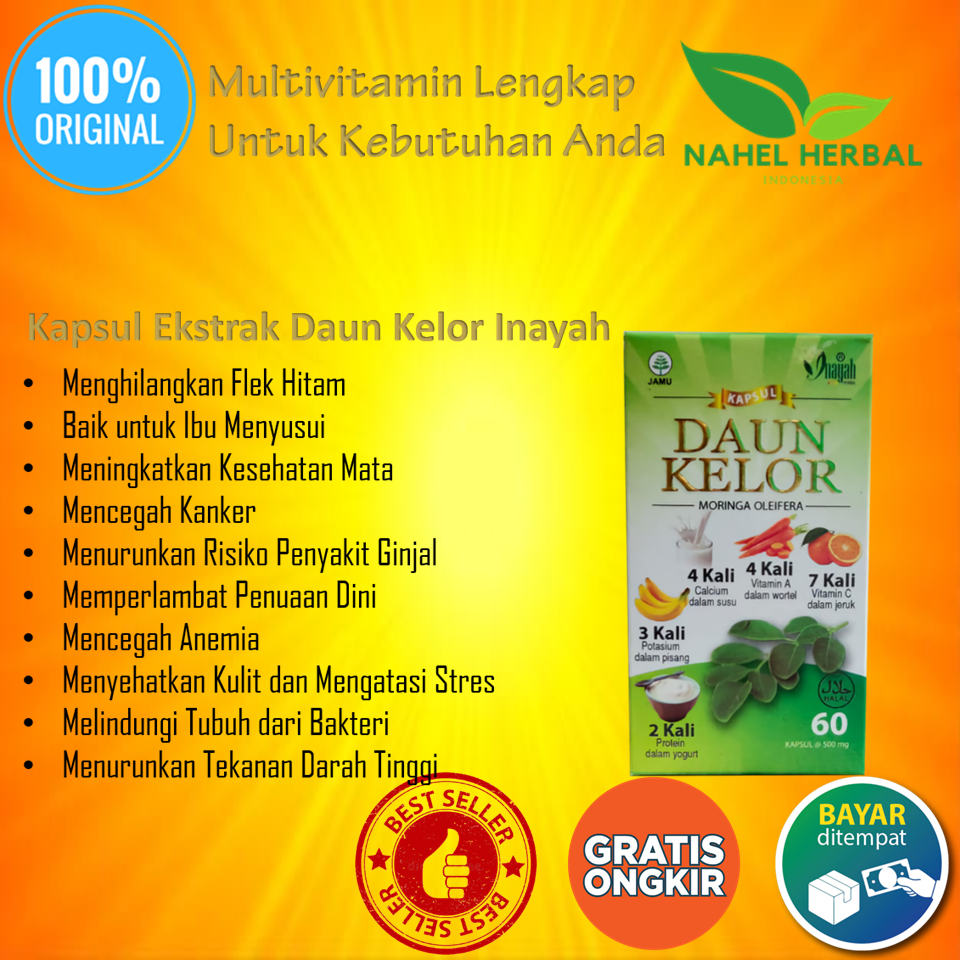 Viral Obat Gemuk Penambah Nafsu Makan Dan Otak Anak 1 Tahun 100 Asli - Kapsul Daun Kelor Hikmah Farm