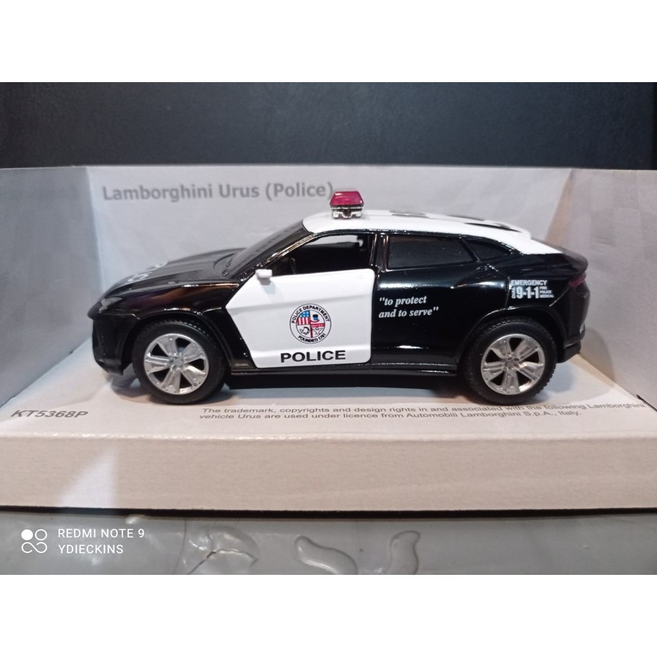 Diecast Kinsmart Mainan Anak Miniatur Mobil Lamborghini Urus - Police