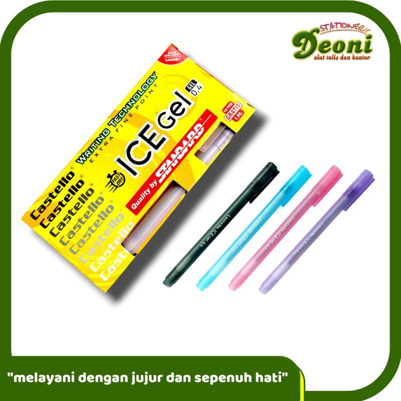 

STANDARD Bolpen Pena Pulpen Castelo Ice Gel 0.4mm Hitam