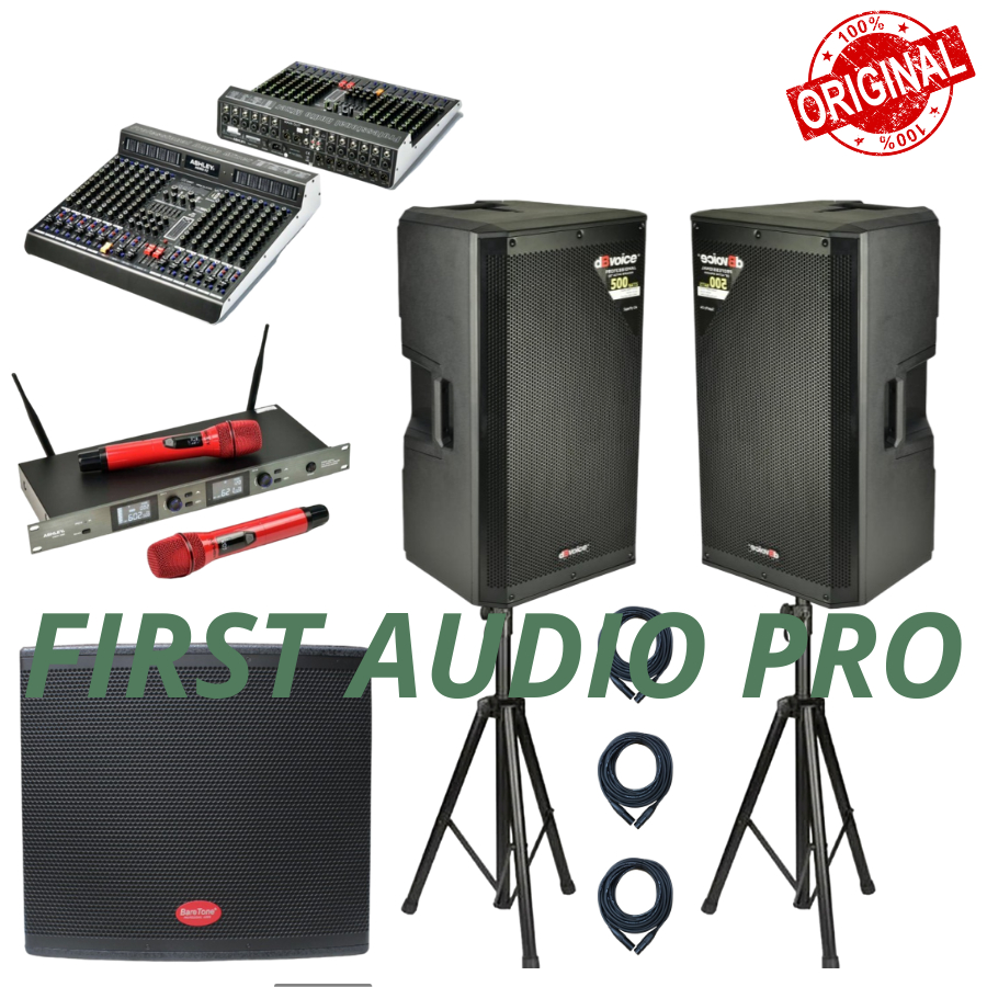 Paket 12 akustik soundsystem dbvoice + subwoofer baretone sw18 Original