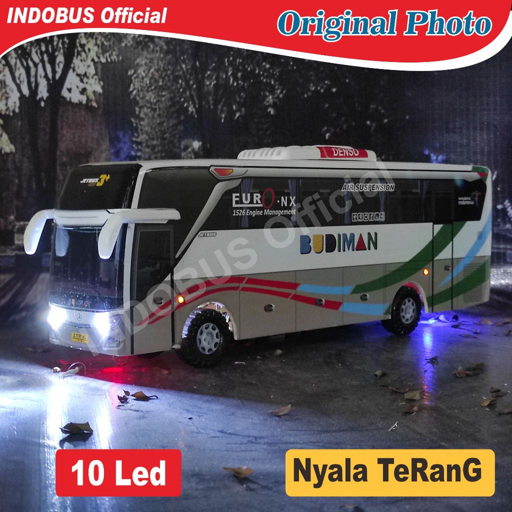 INDOBUS Miniatur Bus Bis Budiman SHD Jetbus 3 Lampu
