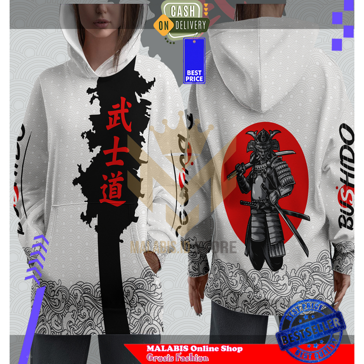 Jaket Hoodie Bushido FULLPRINTING Wanita Premium Terbaru Art 1