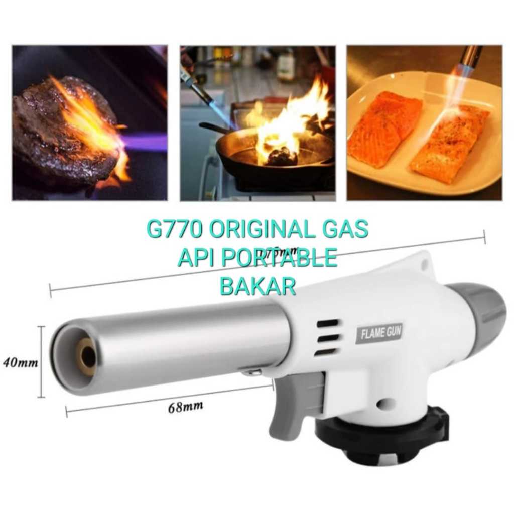 G770 GAS API  PEMATIK KOREK PORTABLE TANGAN TORCH FULL TEMBAGA BAKAR LAS WELDING BUTANE MASAK PANGGA