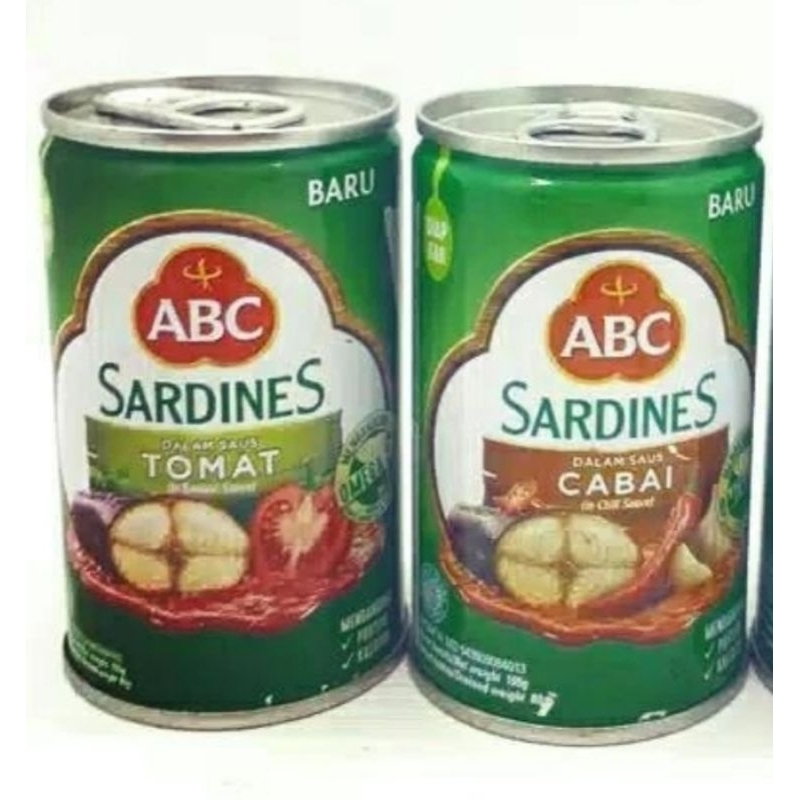 

ABC Sardines saus tomat dan saus cabai 155 gr