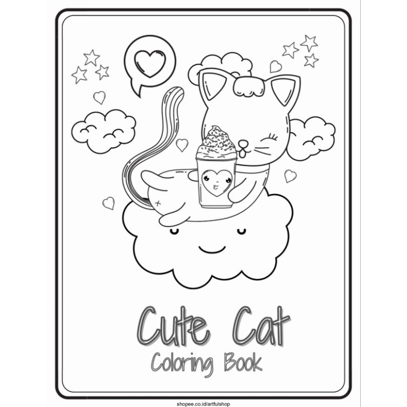 

KERTAS MEWARNAI/GAMBAR/SKETSA/COLORING CATS CUTE UNTUK ANAK