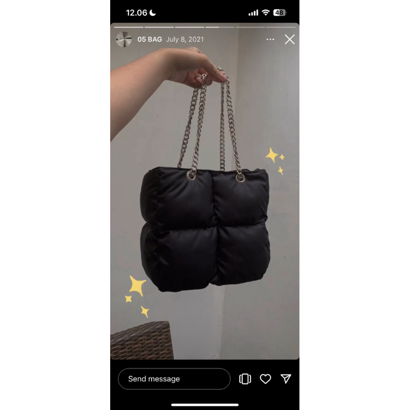 blackmoon studio bag preloved (puffy bag) black