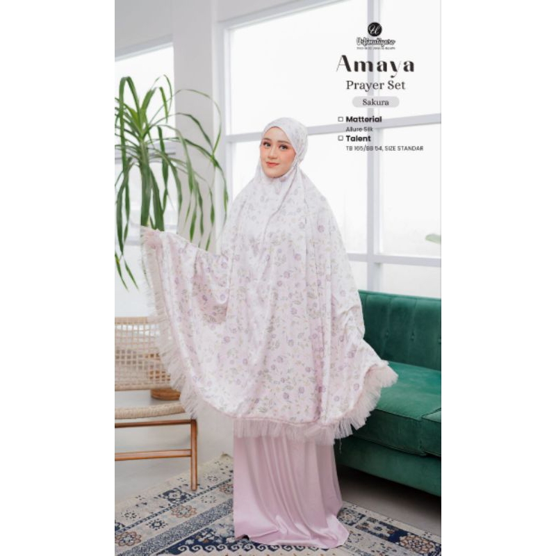 Amaya Prayer Set by Urfimutiyaro | Mukena Mewah | Mukena Lebaran | Mukena ORI | Mukena Seserahan| Mu