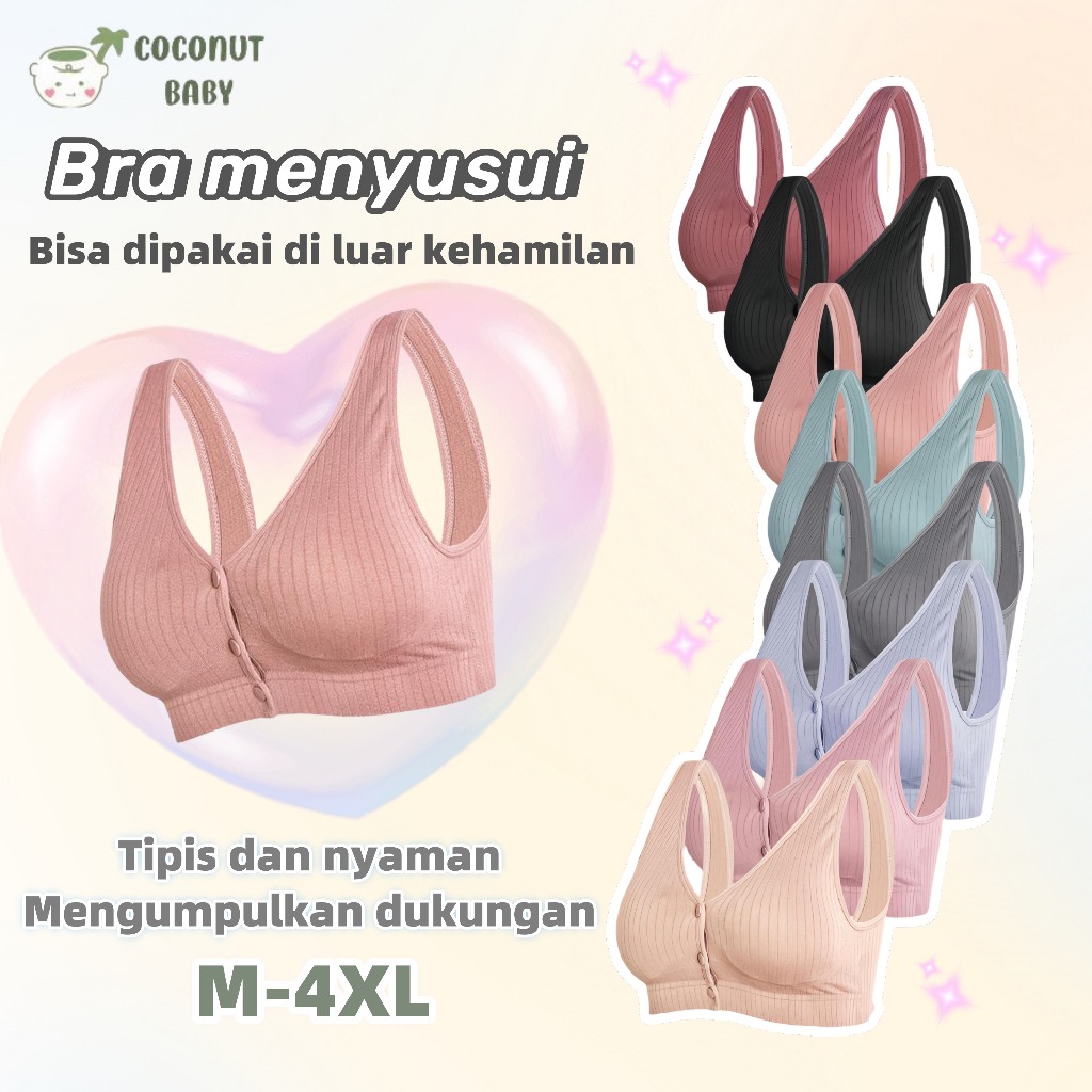 Bra Menyusui Tanpa Kawat Bra Jumbo Push Up Bra Kait Depan Nursing Bra Menyusui Busa Bh Menyusui 1018