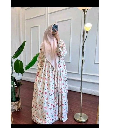 Labella by ANJANISTORE terbaru/daily outfit by labella/home dress labella/gamis twill uniqlo ori/