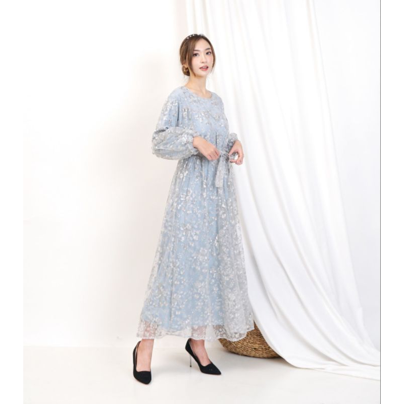 K252 Long Dress Wanita Kondangan Formal / Gaun Bridesmaid Kekinian / Baju Muslim Mewah Elegan