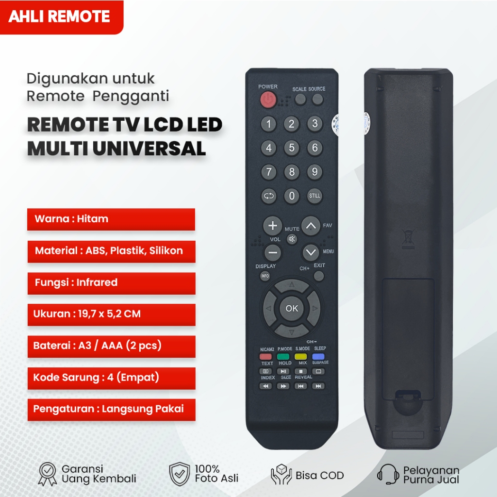 Remote TV Akari LCD LED RC-9914ID / Remot TV LCD LED Akari