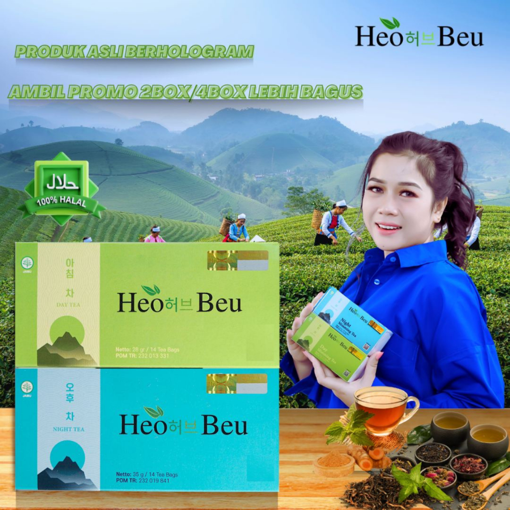 

Heo Beu Slimming Tea | Teh Pelangsing Heo Beu 14pcs Minuman Teh Original BPOM