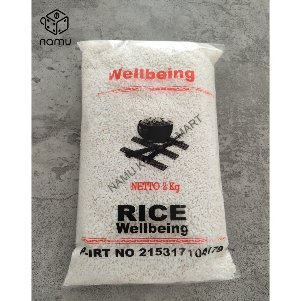 

Wellbeing Glutinous Rice 2kg / Beras Ketan / Korean Glutinous Rice / Beras Ketan Korea