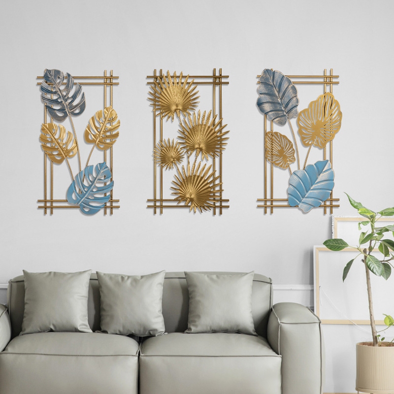 Seni Dinding Besi Emas Bingkai Foto Dekorasi Lukisan Gaya Minimalis Modern Dekorasi Dinding Latar
