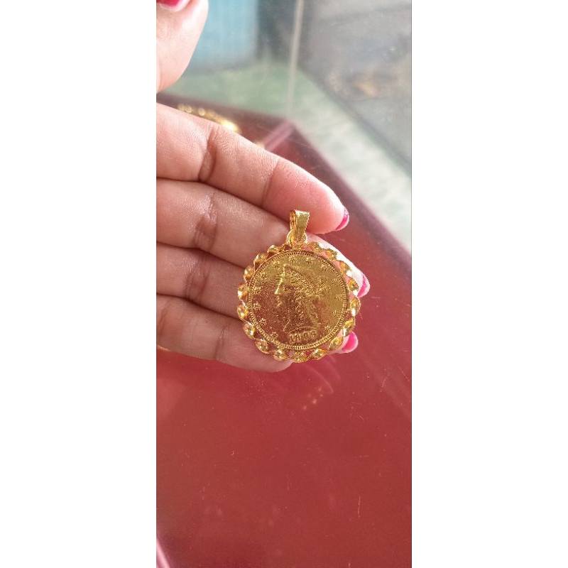 Liontin Koin Emas LM 24K Kadar 99,99%.