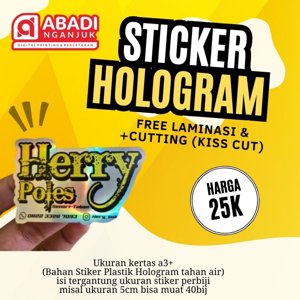 STICKER HOLOGRAM A3+
