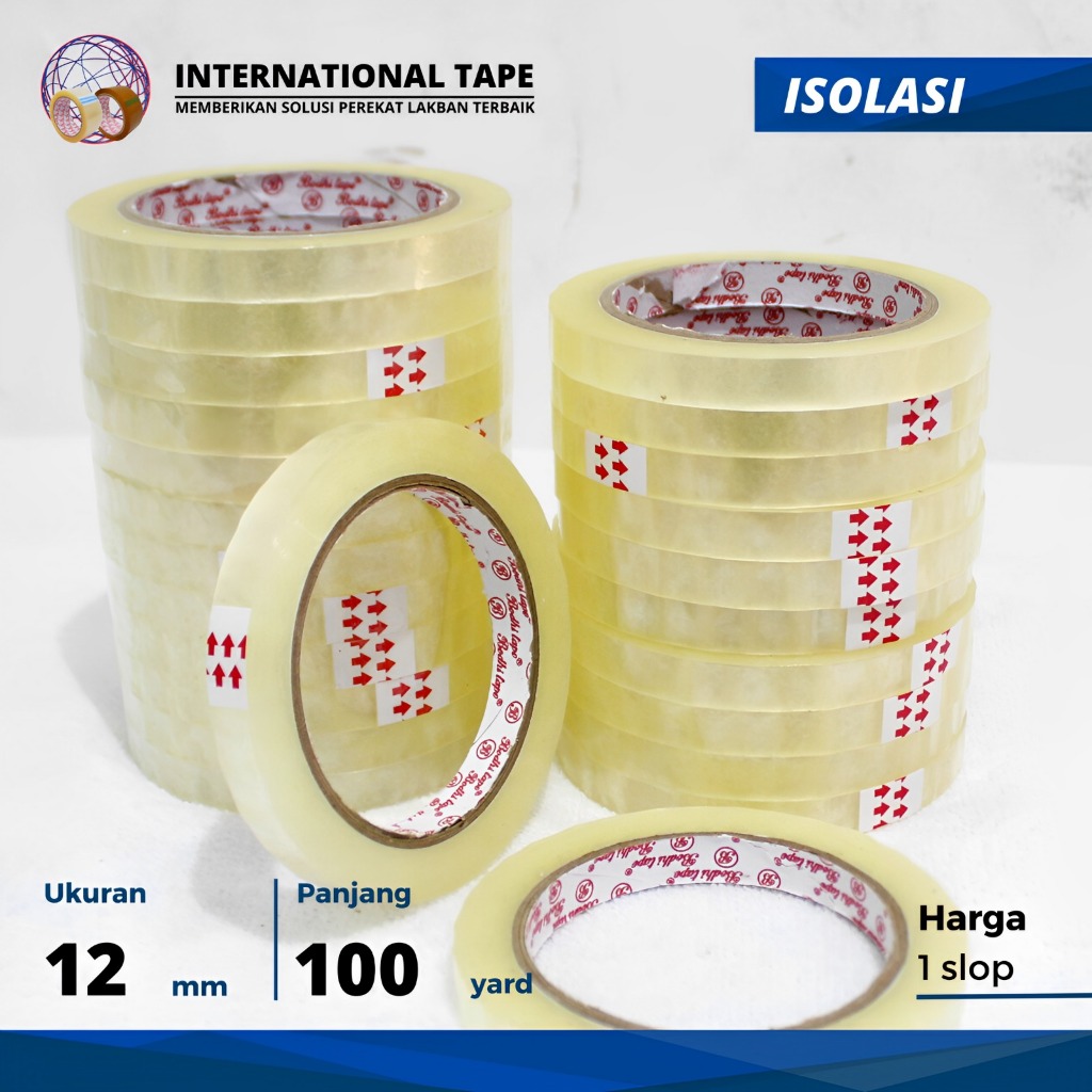 

ISOLASI BODHI TAPE" 12/24mm x 100 yard TAPE "SLOP