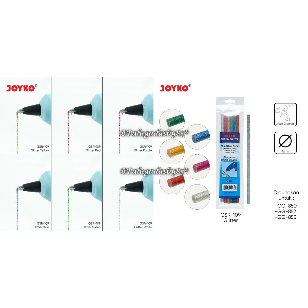 

(1 Biji) Isi Lem Tembak Joyko GSR-109 Glitter / Glue Stick Refill Lem Bakar Isi Lem Tembak Joyko GSR-109 / Joyko GSR 109 / Joyko GSR109 (1 Biji)