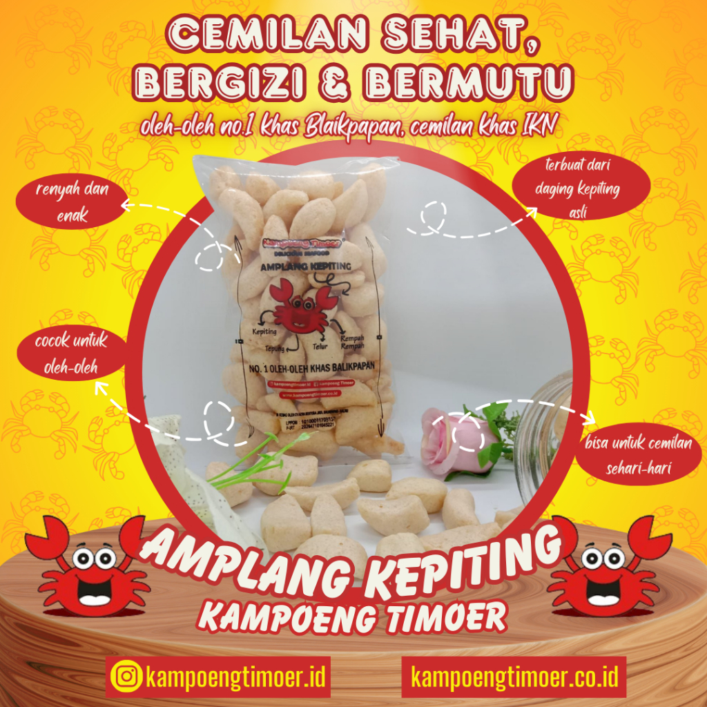 

Amplang Kuku Macan Rasa Kepiting Kampoeng Timoer 100 g