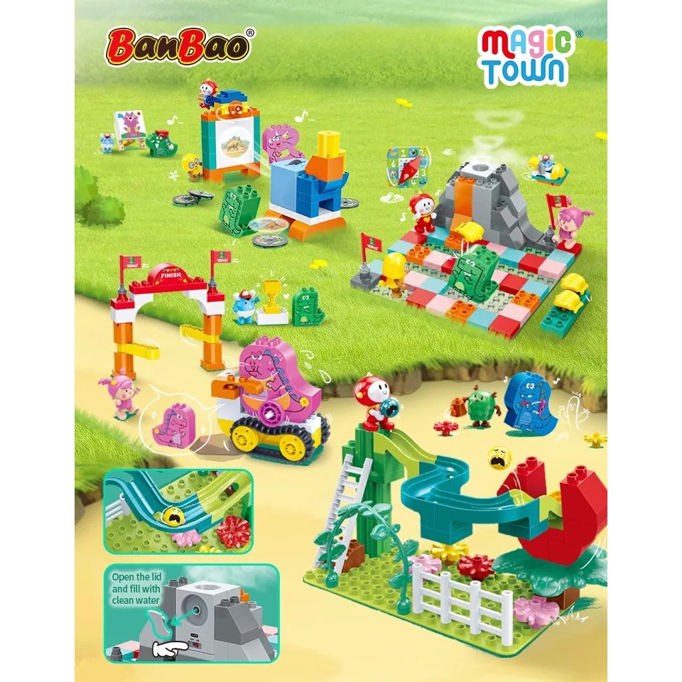 BanBao Bricks Magic Town Kota Ajaib Amusement Park Mainan Blok Balok Bangunan Berkualitas