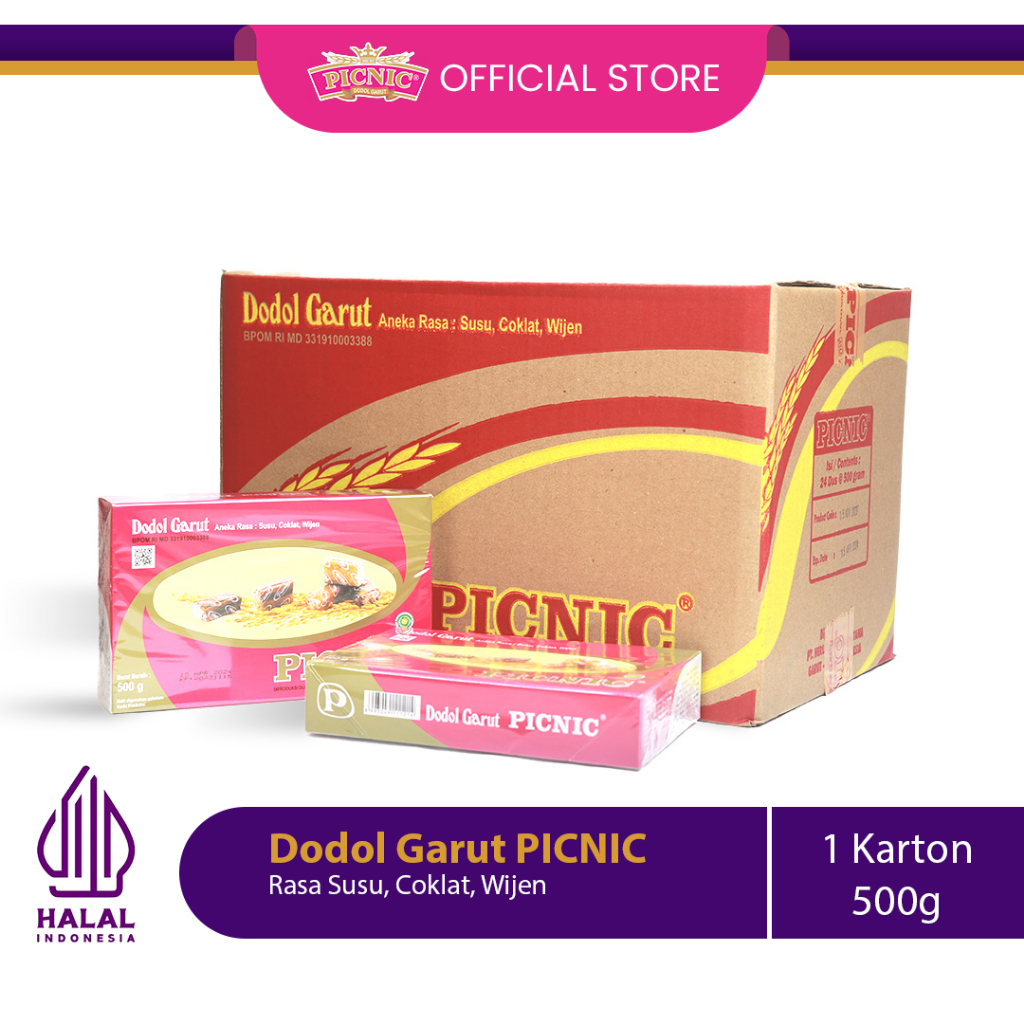 

Dodol Garut Picnic Clasic 500g (1 karton)