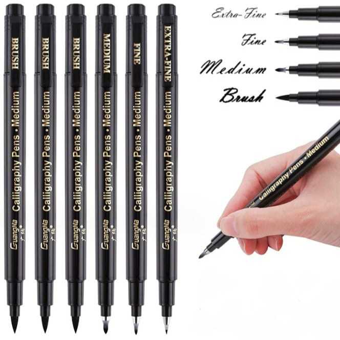 

GuangNa Brushpen Spidol Penebal Gambar Crayon Black Guangna / Tinta Kaligrafi Calligraphy Pen