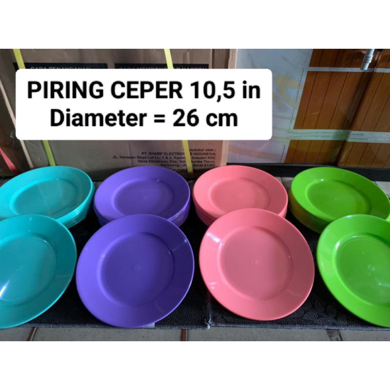 PIRING MAKAN CEPER PLASTIK / PIRING KUE / PIRING SAJIAN ( 12 BUAH )